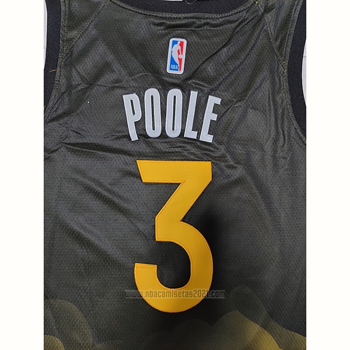 Camiseta Golden State Warriors Jordan Poole #3 Ciudad 2022-23 Negro